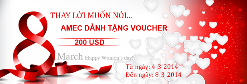 Mừng ngày quốc tế phụ nữ với Voucher "Thay lời muốn nói"